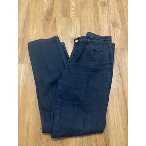 JM Collection 6P Dark Wash Straight Leg Jeans Sequin Embroidery NEW